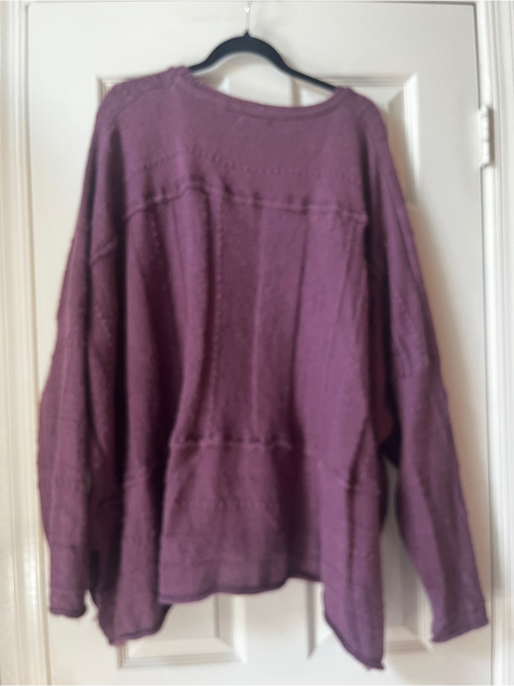 easel Women's Scoop Neck Sweater in Plum 3xl - Picture 3 of 8